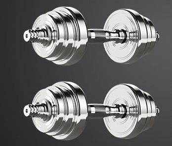 China Embossed Logo GYM dumbbell set 10KG for Training , Body Power Dumbbells for sale