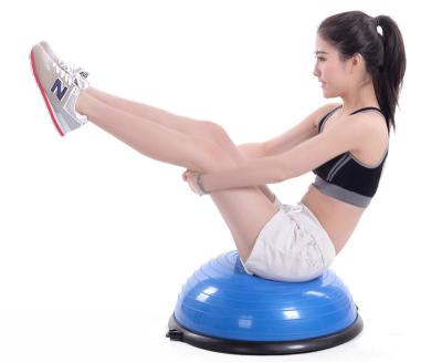 China PVC foam 50 58CM Exercise Balance Ball Half Ball / Bosu Stability Ball for sale