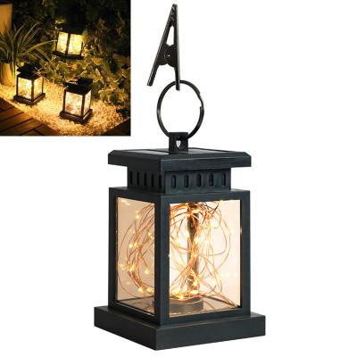 China Garden Solar Garden Decorative Light Copper Wire Star Light String Outdoor Waterproof IP55 Hanging Solar Lantern for sale