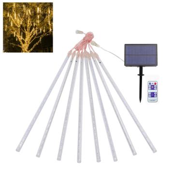 China Garden New Energy Solar LED Meteor Shower Light String Festive Christmas Wedding Decoration Lights for sale