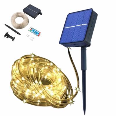 China Garden New Solar Energy PVC Tube Lamp String Outdoor Waterproof Courtyard Trees Terrace Decorated Solar Energy Led Lamp String for sale