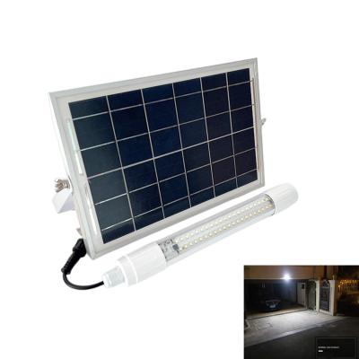 China Warehouse New Waterproof T8 Solar LED Tube Lamp PC Cylindrical Wall Mounted Solar Emergency Lamp for sale