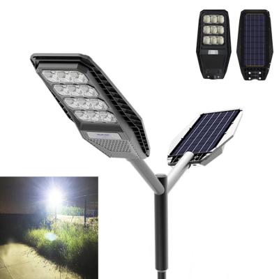 China ROAD High Bright All in One Solar LED Street Light 100 200 300W Lampara Outdoor Sports Stadium Super Bright Solar LED Street Light for sale