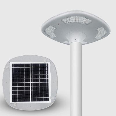 China ROAD Upgraded 30W Solar Garden Street Lamp Die-Casting Aluminum Garden Road Round High Pole Solar Street Lamp for sale