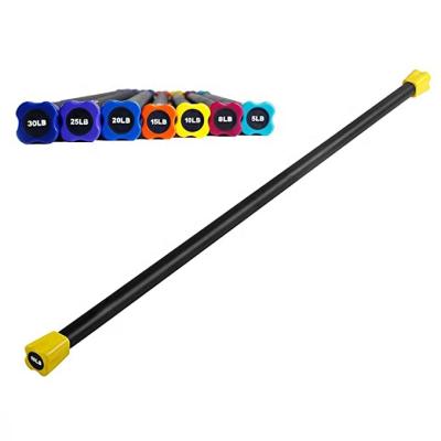 China Universal Fitness Weighted Workout Bar with Heavy Duty Rubber Fill with Solid Steel for Physical Therapy and Aerobics Exercise for sale