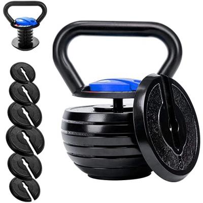 China Universal Adjustable Cast Iron 10-40lb Kettlebell Free Weight Set For Home Gym Strength Weightlifting Workout Exercise for sale