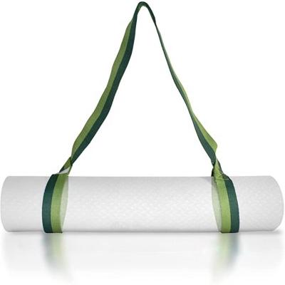 China Adjustable Polyester Yoga Mat Sling Strap For Carrying Home Gym Strength Training Fitness Accessories Set for sale