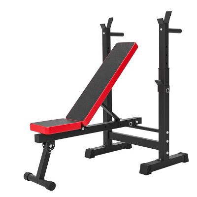 China Commercial Adjustable Weight Fitness Gym Press Bench with Foldable and Squat Rack for Home Gym Multifunctional Fullbody Workout for sale