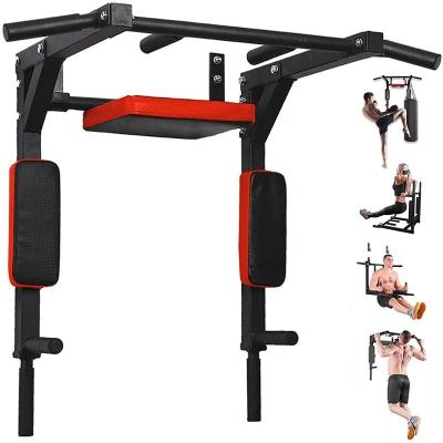 China Universal Factory Wholesale Multifunctional Wall Mounted Power Tower Pull Up Bar Dip Station Set For Indoor Home Gym Workout for sale