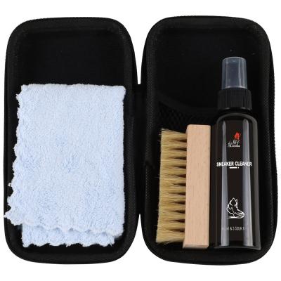 China Custom Shoe Zipper Handbag Brush Towel Sneaker Shoe Care Cleaner Cleaning Kit for sale