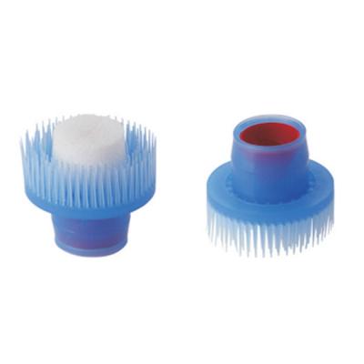 China Customizable Blue Transparent Plastic Shoe Polish Bottle Shoes Polish Bottle Sponge Brush Applicator for sale