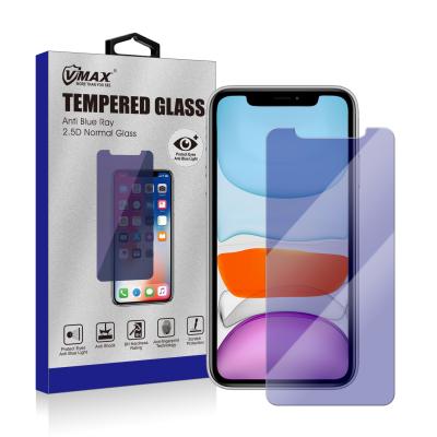 China 2.5D Blue Light Anti Scratch Resist Anti Ray Blue Protective Glass For iPhone X XS 11 Pro Max Tempered Cell Phone Screen Protector 12 Mini 12 12 for sale