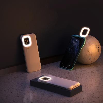 China Light-filling Light Effect 3 Element Battery Light Filling Ring Flash Phone Case Onlive Show Vlog Selfie For iPhone 12 12 Pro for sale