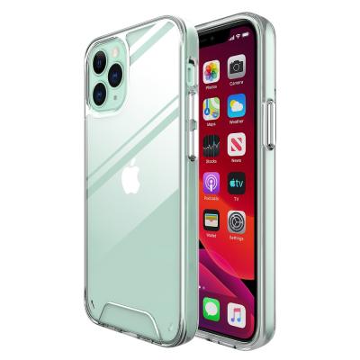 China Light Weight For iPhone 12 11 Pro Max XR XS 6 7 8 Crystal Hard Back Shockproof TPU + PC Clear Phone Case for sale