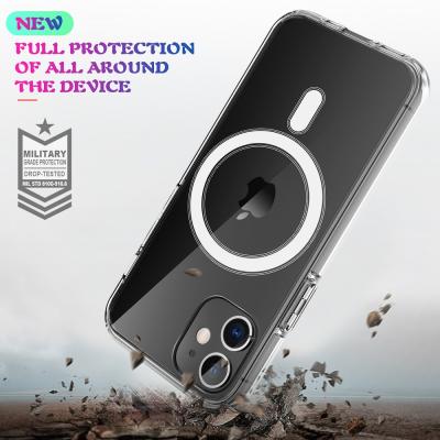 China Magnetic Anti-drop Case For iPhone 12 Ultra Thin Fit Hard Fit Anti-scratch Hard Fit Support Wireless Camera And Screen Protective Case For iPhone 12 for sale