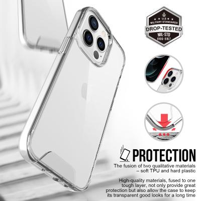 China Anti-drop phone case for iPhone 13 pro Max Back Cover, with 4 corners protection shockproof case, [Non-yellowing] cell phone case for sale