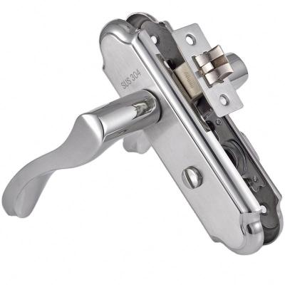 China For toilet/bathroom Best Selling Stainless Steel BK type Keyless Shower Toilet door handle bathroom door Lock for sale