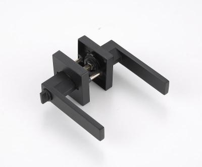 China Bedroom / Passage China Manufacturer Heavy Duty Zinc Alloy Black Tubular Lever Door Handle Lock for sale