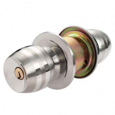 China Entrance& Privacy& Double Sided Passage Manufacture Price Stainless Steel Bathroom Handle Door Ball Knob Lock for sale