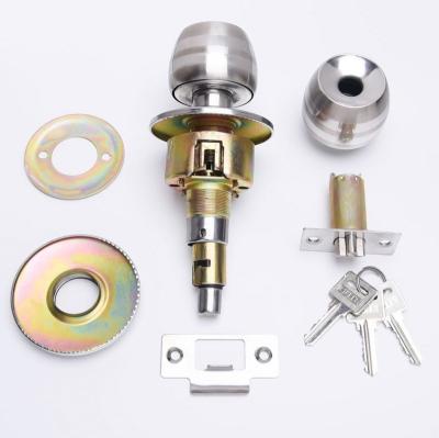 China Entrance& Privacy& Passage Round Stainless Steel Knob Cylindrical Door Lock Round Knob Door Lock Door Cylinder Lock for sale