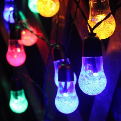 China Decoration Crystal Ball Christmas Tree Lights Waterproof Solar Powered String Lights LED String Lights Festival for sale