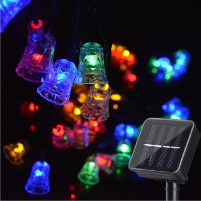 China Outdoor Waterproof Solar Powered String Lights Bell Shape Christmas Tree Decoration String Lights LED String Lights for sale