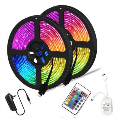 China 24 Controller+RGB 5050 LED Main Lights 12V Europe Outdoor Strip Lights Festival Decoration Plug 24 LED Strip Lights Decor for sale