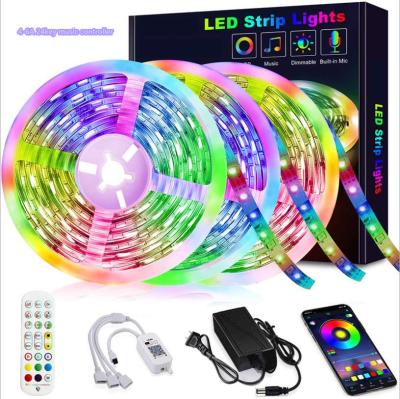 China Strip Lights Decoration Lights 5m/10m/15m/20m IP20 24 WIFI Head Music With 12v RGB 5050 LED Strip Lights Sets for sale