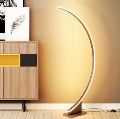 China Modern LED Floor Lamp Style Hotel/Living Room/Nordic Study/Bedroom Simple Lamp Curved Floor Lamp For Home Decor for sale