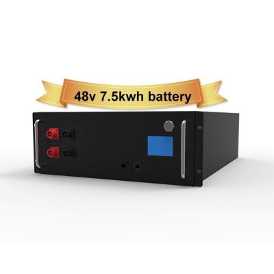 China Energy storage system home solar energy storage 7.5kwh server rack battery lifepo4 48 volt lithium battery pack for sale