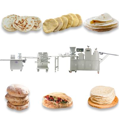 China Automatic chapati tortilla tortilla canai machine Roti bread snack factory pita bread maker naan machine for sale