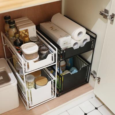 China Retractable Push-Pull Type Condiment Bottle Modern Sink Rack Kitchen Rack for sale