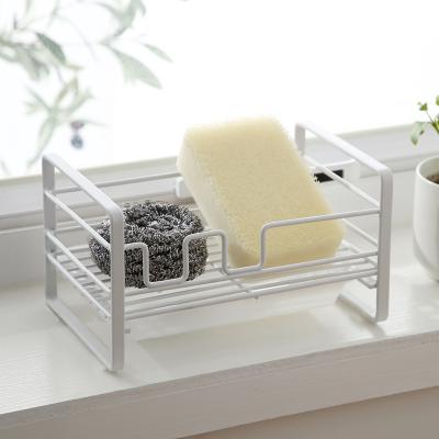 China Modern Steel Kitchen Sponge Drain Rack Dishcloth Storage Rack for sale