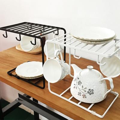 China Sustainable Metal Cup Rack Coffee Cup Storage Tray Rack for sale