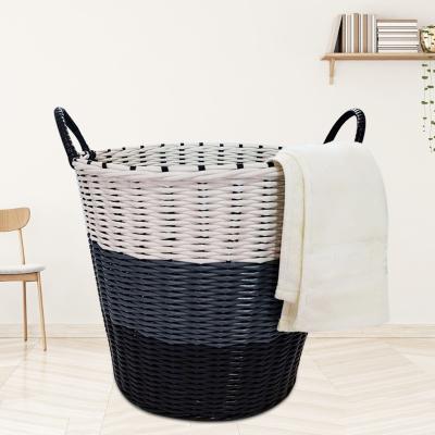 China Customized Viable Gift Baby PP Laundry Baskets Kitchen Bathroom Laundry Storage Baskets With Handles for sale