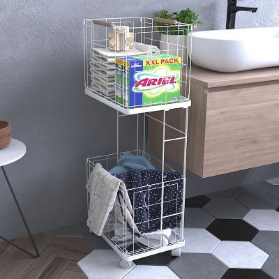 China Transitional Collapsible Art Storage Basket Iron Large Laundry Basket Clothes Basket for sale