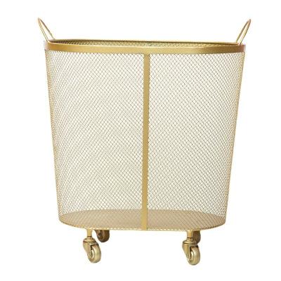 China Modern Luxury Nordic Simple Dirty Household Storage Clothes Basket High End Laundry Hamper for sale