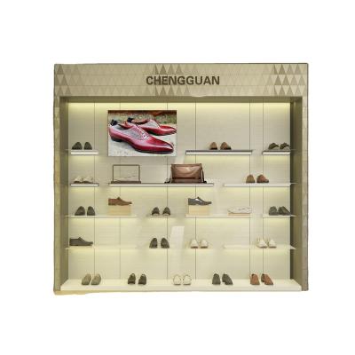 China Light Duty High End Shoe Racks Display Cabinet And Showcase For Shoe Shops for sale