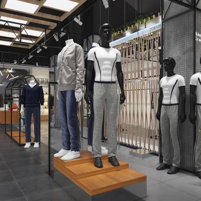 China Custom Light Duty Men's Clothing Store Interior Design Ideas Brand Retail Store Display Rack for sale