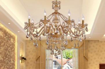 China European Style Eight Pendent Crystal Ceiling Lights ∅800 * H700mm for sale