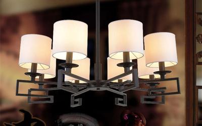 China Bedroom E14 Iron LED Chandelier Lights 850 * 450mm 8 Head Chandelier Led Lights for sale