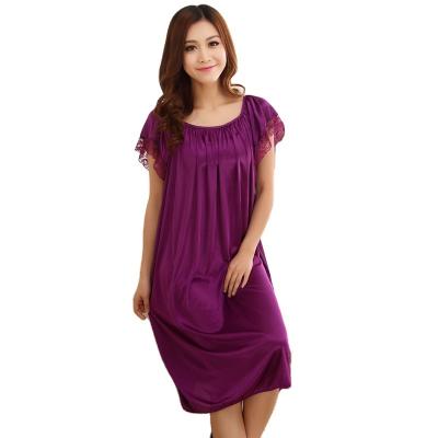 China Plus size fifties and elder women summer sexy QUICK DRY girls ice cream sexy silk vest nightgown for sale