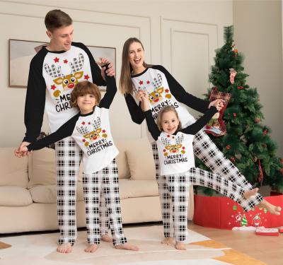 China European and American children's baby pajamas QUICK DRY clothes home place Christmas family pajamas for sale