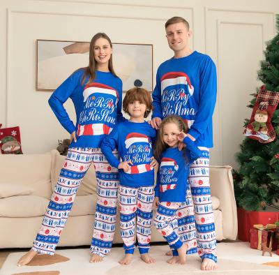 China Christmas Home Family Set Breathable European And American Baby Children's Pajamas Clothes Matching Outfits for sale