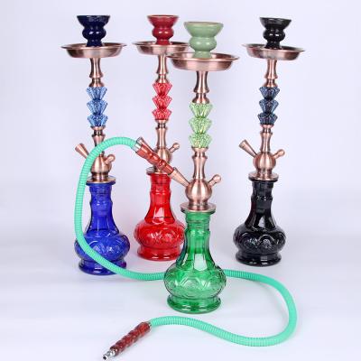 China Shisha Factory Direct Sale Shisha Head Arabic Smoking Hookah Set Double Hose Finished Product Shisha Hookah for sale