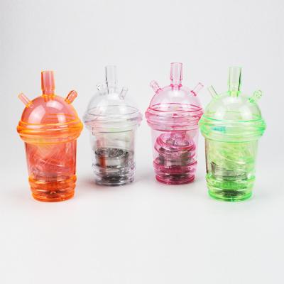 China Colorful Customized Smoking Shisha Accessories DG-07 Single Smoking Pipe Led Cup Plastic Hookah Shisha for sale