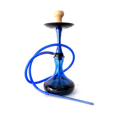 China Factory Wholesale High Quality Dark Blue MD-64 Glass Hose Shisha Hookah Hookah Smoking Accessories Single Hookah Smoking Accessories for sale