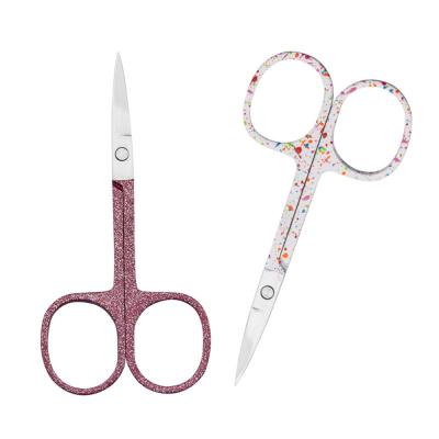 China Right Handed Rose Gold Stainless Steel Clip Eyebrow Scissors Eyebrow Cutting Scissors Scissor Scissors for sale