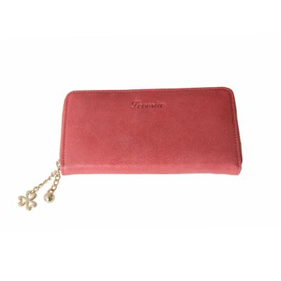 China Factory Price RFID Lash Leather Candy Color Lady Wallet Lady Purses With Card Holders for sale