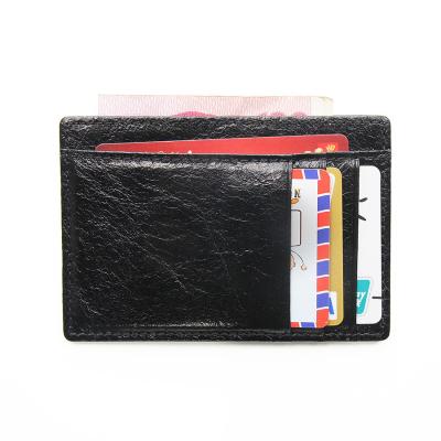 China Fashion Genuine Leather Women Men's Wallet Cash Credit Card Holder with RFID Blocking for sale